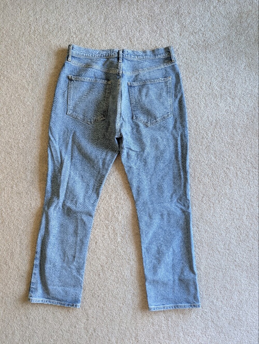 Agolde Riley High Rise Straight 90's Button Fly Distressed Jeans - Picture 6 of 9
